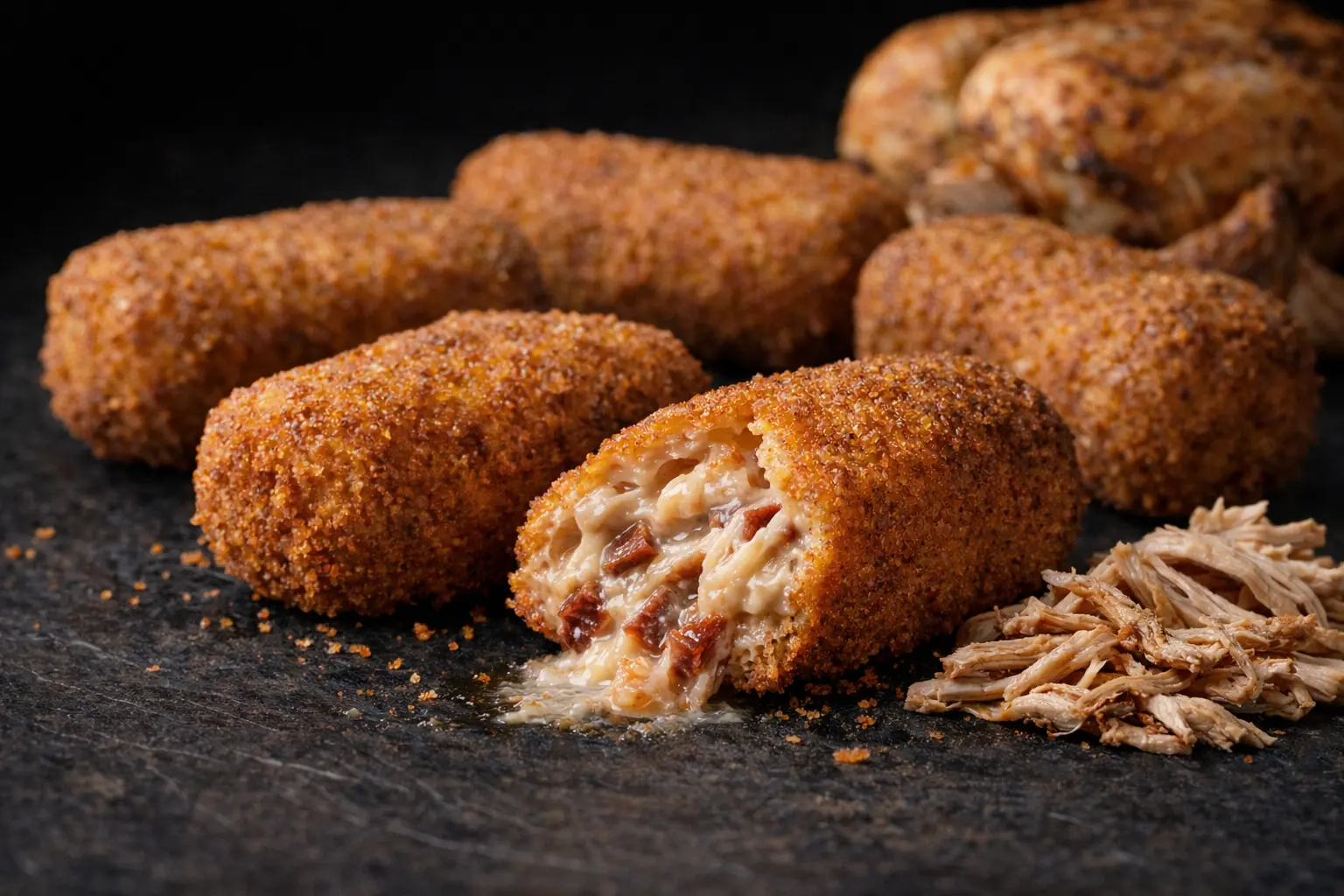 Croqueta de pollo asado