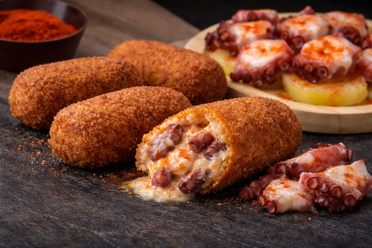 Croqueta de pulpo a la gallega